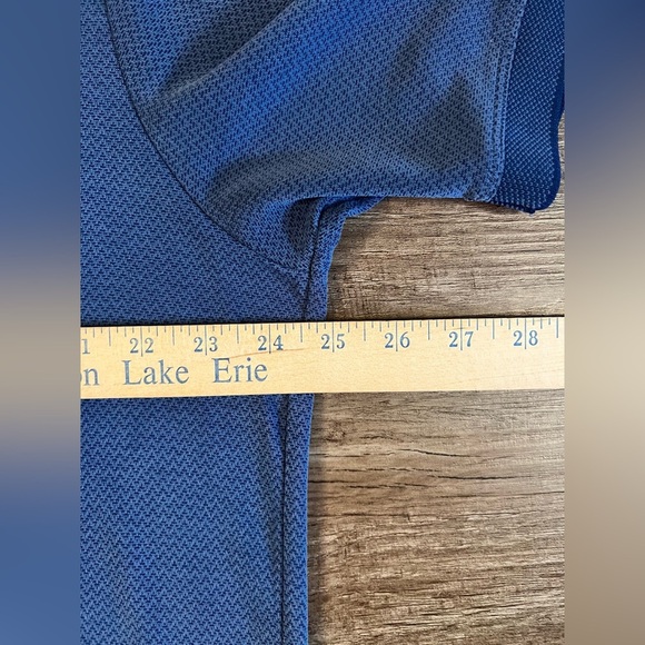 Tommy Bahama Polo Shirt Mens Navy Blue Soft XL Geometric Modal Blend C15 - Picture 5 of 6